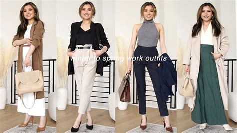 Winter To Spring Work Outfit Ideas 💼 Transitional Spring Work Outfits