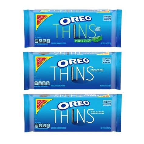 Oreo Thins Mint Flavored Creme And Oreo Thins Original Chocolate Sandwich