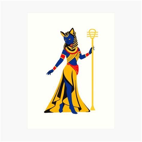 Bastet Cat Goddess Egyptian Gods Cat Art Print For Sale By