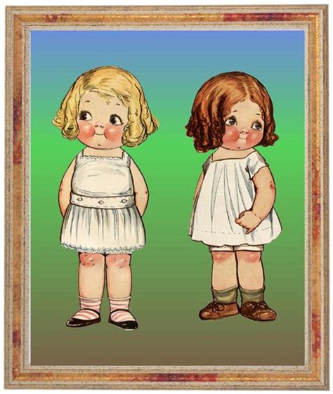 Digital Image Vintage Paper Doll Clip Art Dolly Dingle And Etsy