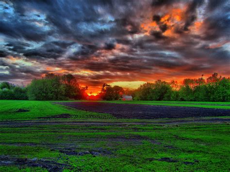 Hdr Landscape Clouds Sunset Wallpapers Hd Desktop And Mobile