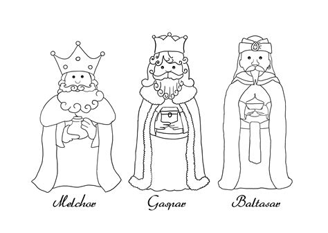 10 dibujos de Reyes Magos para colorear | Reyes magos dibujos, Dibujos