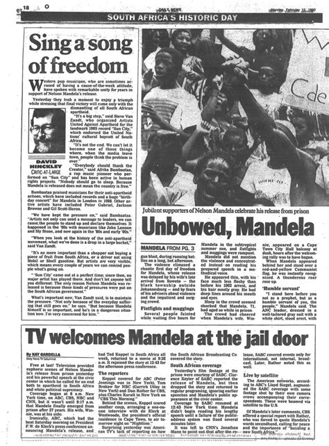 Nelson Mandela S Release From Prison 11 February 1990 Commonwealth