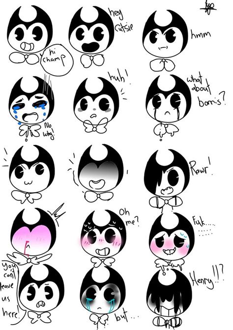 Bendy And The Ink Machine Bendy Emotions By Nightcorequeen0730 On