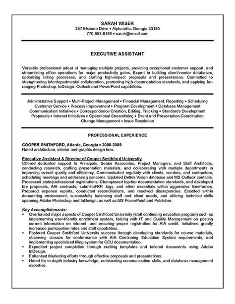 executive assistant resume  sample
