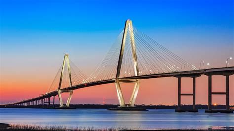 Cooper River Bridge In Charleston Sc Stock Photo Download Image Now