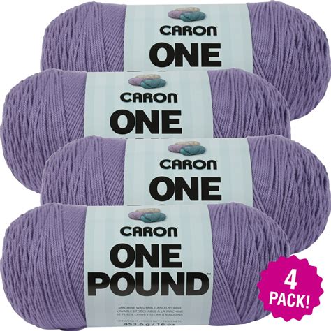 Caron One Pound Yarn - Lavender Blue, Multipack of 4 - Walmart.com