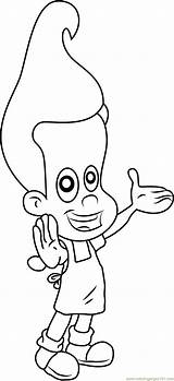 Neutron Jimmy Coloring Smiling Coloringpages101 sketch template
