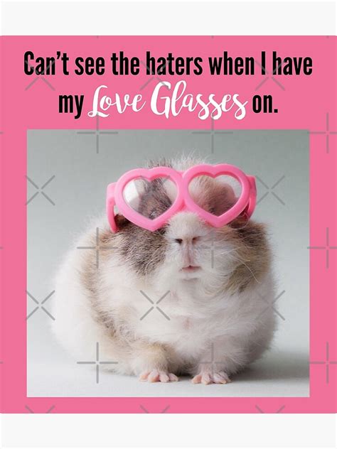 Cant See The Haters With My Love Glasses On Poster For Sale By