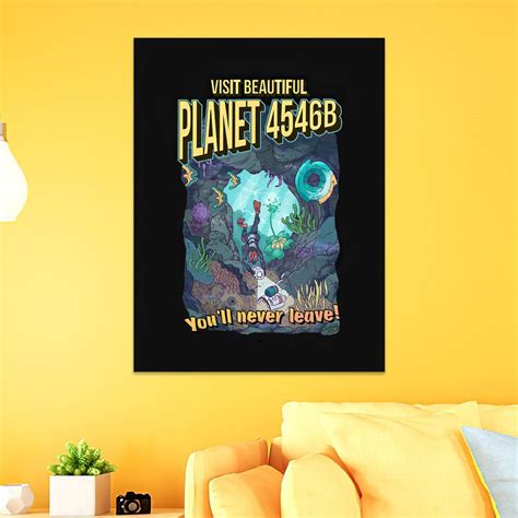 Subnautica Poster Planet 4546b Classic Poster Wall Art Sticky Poster