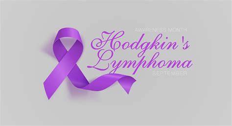 Hodgkins Lymphoma Awareness Calligraphy Poster Design Realistic Violet