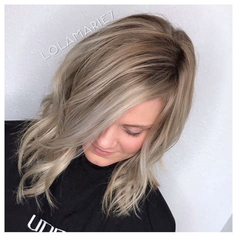 Ashy Balayage Blonde With A Shadow Root Hair Today Balayage Hair