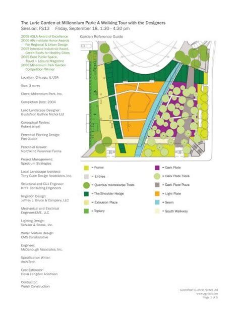 Lurie Garden Planting Plan Fasci Garden