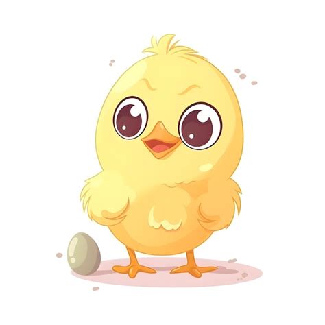 Premium Ai Image Baby Chick Illustration Set