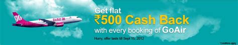 Irresistible Cashback Offer On Your Next Go Air Flight From Yatra