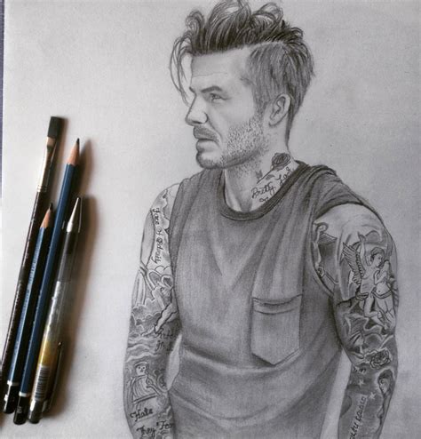 David Beckham Drawing Sketch Drawing Skill