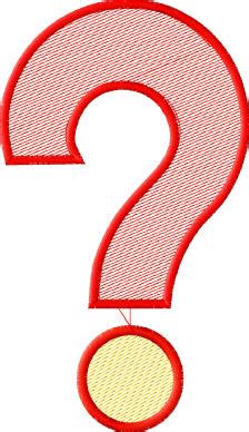 Discover free hd question mark png images. Question Mark Designs 280 | EmbroiderySamples.Com