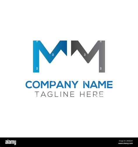 Initial Mm Letter Logo Design Vector Template Abstract Letter Mm Logo