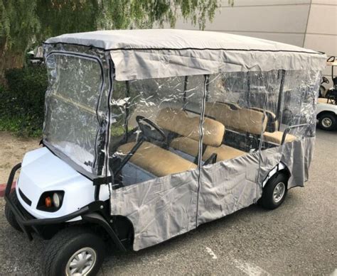 6 Passenger Seater Golf Cart Driving Enclosure Cover Roof Fits Up To