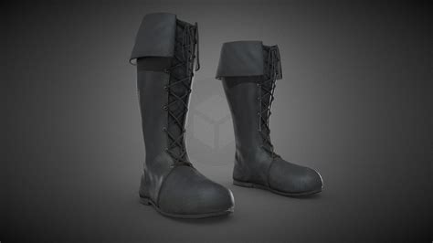 Black Medieval Boots Buy Royalty Free 3d Model By Cg Studiox Cg