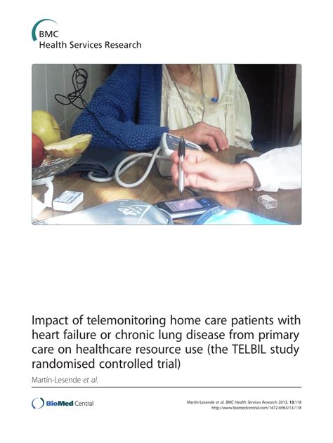 Pdf Impact Of Telemonitoring Home Care Patients With Heart Failure Or