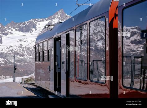 Gornergrat Bahn The Matterhorn Railway Iconic Red Train Zermatt