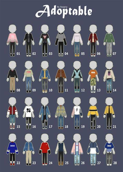 Open 1628 Male Casual Outfit Adopts 46 By Deviantart