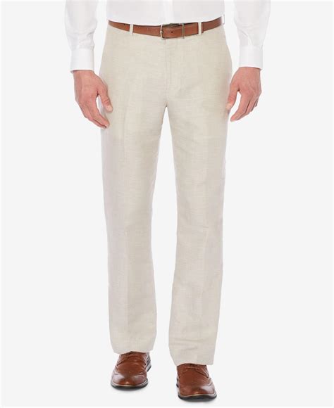 Perry Ellis Big And Tall Linen Pants In Natural For Men Save 53 Lyst