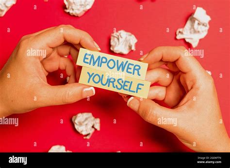 Text caption presenting Empower Yourself. Word for giving you the power
