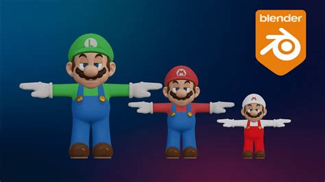 Mario Free 3d Character Rig Blender Youtube
