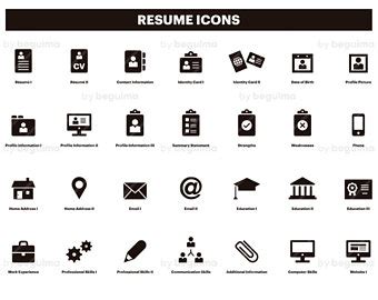 Resume Icon At Vectorified Collection Of Resume Icon Free For