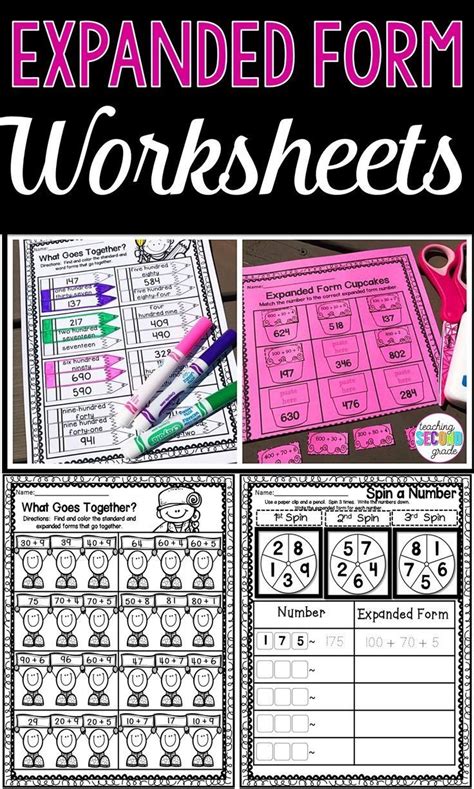 Expanded Form Worksheets Activities For 1st And 2nd Grade Extra Math