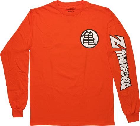 Ce symbole (signifiant tortue) apparaît sur le dögi de tous les élèves du kamé sennin (tortue géniale).grammage élevé. Dragon Ball Z Kame Symbol Long Sleeve T-Shirt