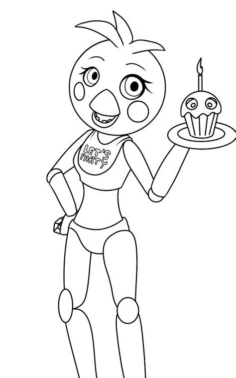 Download and print these fnaf coloring pages for free. Chica Coloring Pages Toy F-NaF | Fnaf coloring pages ...