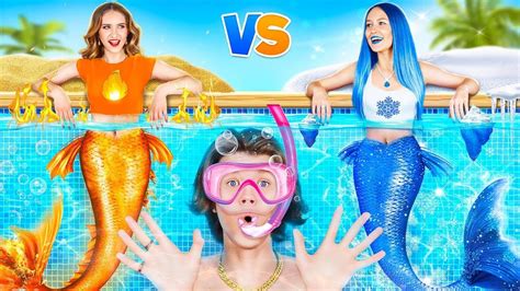 Hot Vs Cold Mermaid How To Become A Little Mermaid My Sisters Keep A Secret Youtube
