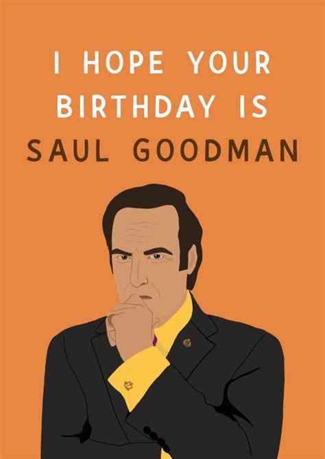 Saul Goodman “better Call Saul” And “breaking Bad” Birthday Card Thortful