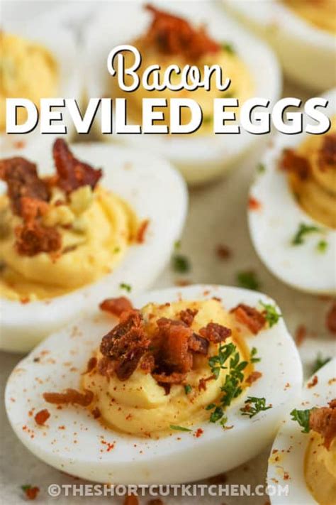 Bacon Deviled Eggs Easy Appetizer Recipe The Shortcut Kitchen