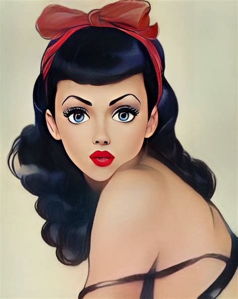 Raven Haired Pin Up Artwork Disney Characters Pin Up