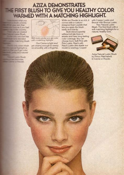 1979 Aziza Brooke Shields Cosmetics Retro Print Advertisement Ad