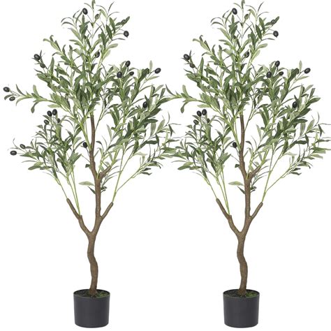 Buy Viagdo Artificial Olive Tree 4ft Tall Fake Potted Olive Silk Tree