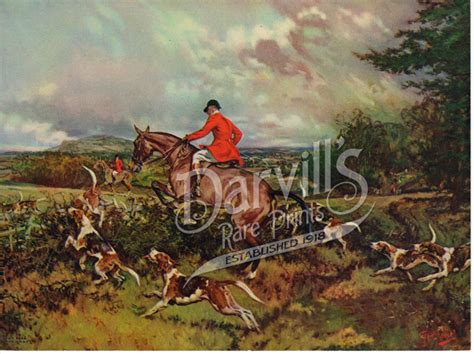 Vintage Calendar Or Poster Prints Of Fox Hunting Dogs Horses Riders