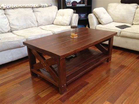 This is a farmhouse chic coffee table sturdy and heavy. Rustic Farm Style Coffee Table, made from 2x4's and 2x6's ...