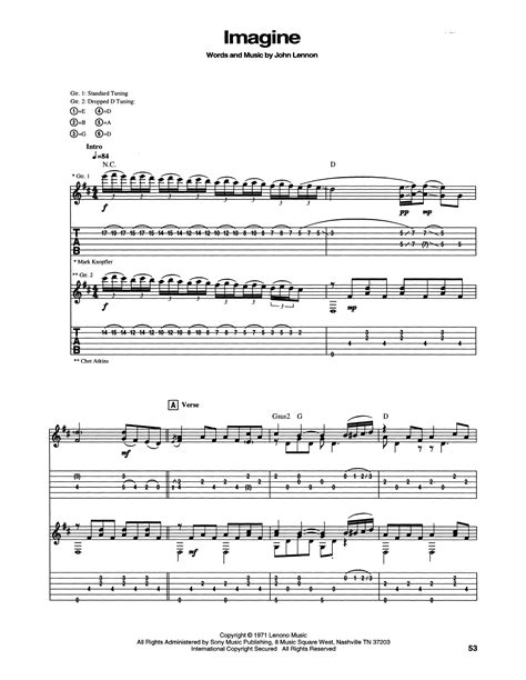 Imagine By Chet Atkins Guitar Tab Guitar Instructor