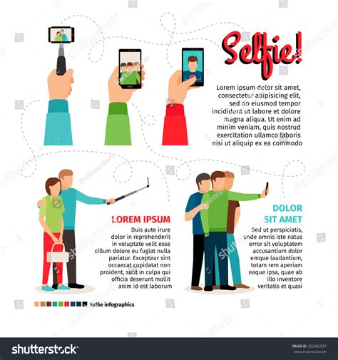 Selfie Infographics Tips Selfie People Various Stock Vector Royalty Free 302482037 Shutterstock
