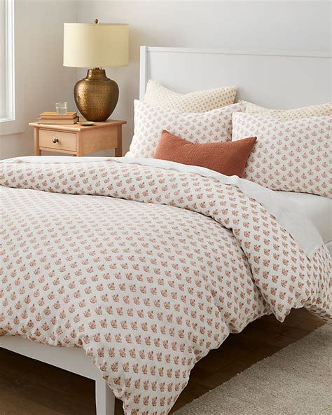 Artful Pattern Relaxed Linen Duvet Cover Garnet Hill