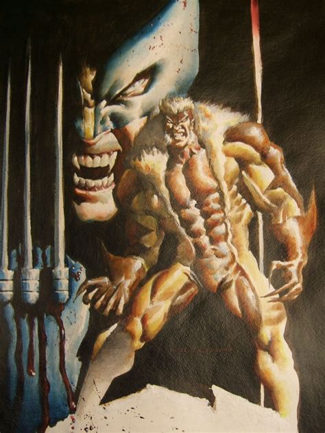 Sabretooth And Wolverine By Mark Texeira Geek Artwork Wolverine Art