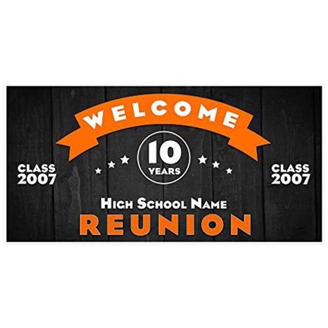 High School Class Reunion Anniversary Party Personalized Banner By