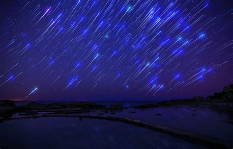 Sky Night Dark Shooting Stars Sea Star Starfall Darkness