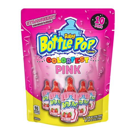 Buy Baby Bottle Pop Colorfest Individually Wrapped Pink Strawberry