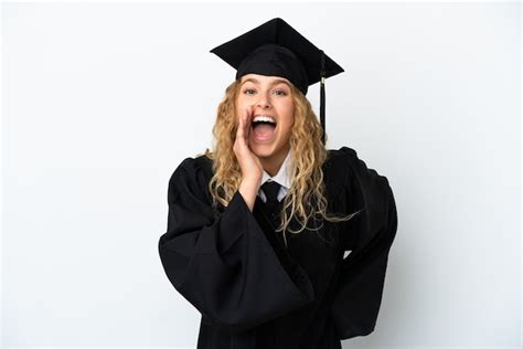 Premium Photo Young University Graduate Isolated On White Background